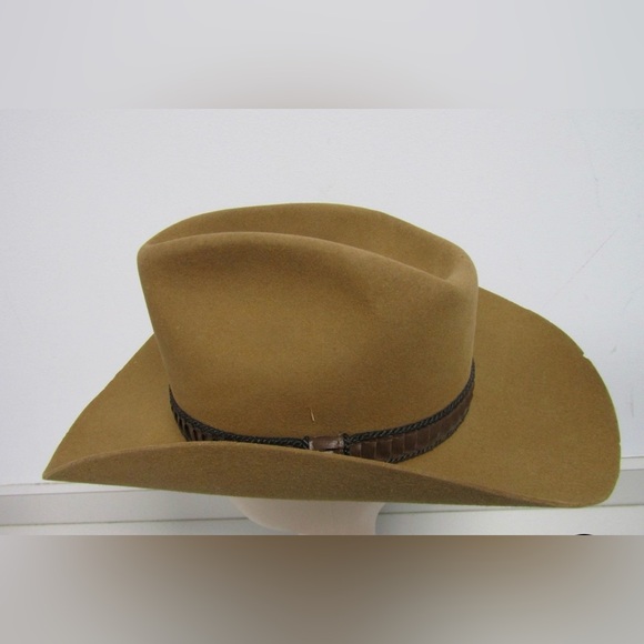 Vintage Stetson 4X Beaver Western Cowboy Hat Size 7 Brown XXXX No box